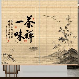 Bamboo Blinds Outdoor Blinds Sunshade For Home Window Roller Pull Style Ancient Style Decorative Hanging Curtain Bamboo Blinds Roller