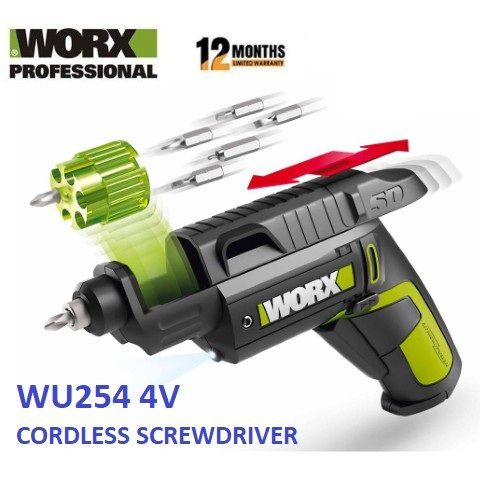 Worx WU254 4V Max L-ion Cordless Multi-Bits Slide Driver | Lazada