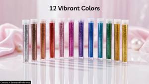 MAQIHAN 36 PCS Ultra Fine Glitter for Crafts - Glitter Powder Bulk Set 12 Colors for Nail Art Resin Crafts DIY Decorations Party Supplies and Festival Gift Supplies