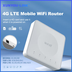 XUNYOU-LINK 4G Modem LTE Router WiFi 6 300Mbps Support 32 Device Connections Mobile Wireless Router Typc-C Interface