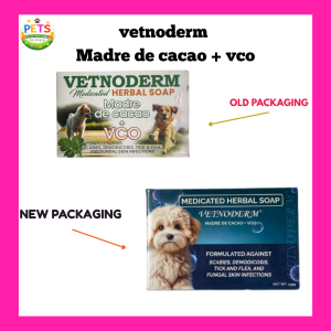 Vetnoderm medicated herbal soap Madre cacao+VCO. Herbal Extract +VCO Sulfur