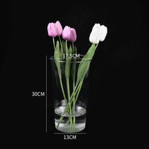 ROLL Nordic Style Flower Vase Acrylic Modern Flower Bucket Household Flower Arrangement Deep Water Flower Pot Home Decoration