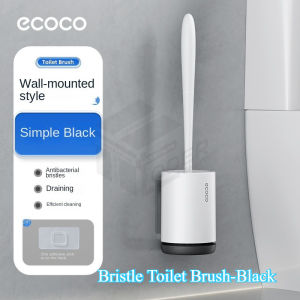 LODER ECOCO Hard Bristle Toilet Brush Long Handle Bathroom Cleaning No Dead Angle Punch-Free Stain Removal