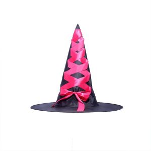 ZIAAN 3D Halloween Witch Hat DIY Cartoon Witch Dress Up Ornaments Multi-color Eye-catching Halloween Broom Ornaments Cosplay