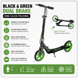 Hakimi foldable childrens scooter-a portable child and teenager-friendly folding brake-equipped mini scooter