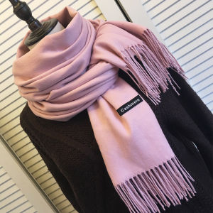 Jifang 200x70cm Autumn Winter Women Cashmere Solid Scarf Long Pashmina Thick Plain Shawl Tassels Muslim Hijab Soft Scarves WJ06