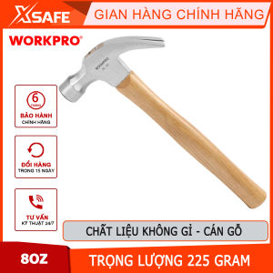 Búa đóng nhổ 225gram (8OZ) cán GỖ Workpro - WP241004