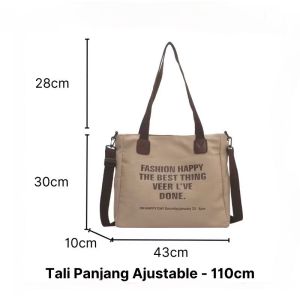 STOK SEDIA ADA ZGEN04 Bag Korean Style Bag Tote Beg Canvas Handbag Beg Tepi Shoulder