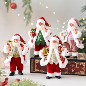 ZYJC Home Decoration Santa Claus Decorations Cute Sitting Santa Claus Christmas Supplies  18cm Santa Claus Doll  Years Supplies