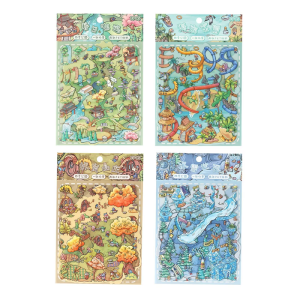Creatively Four Season Dimensionality Sticker For Planners School Supplies Kids Crafts Thick PET Material No Toxic Design