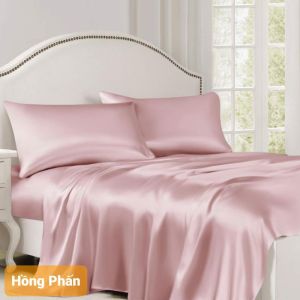 Ga lẻ (Drap) Phi Lụa Loại 1 Ga Bọc Nệm 1m61m8 Ga Nệm Bo Chun Phi Lụa ga lẻ bọc nệm 1m61m8 chân ga thấp và chân ga cao 3 tất đủ size ga lẻ bo chun ôm - Ngans Bedding