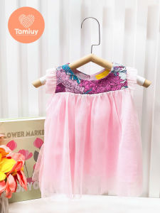 Đầm Gấm Tamiuy Tay Cánh Tiên Tamiuy cho Bé Gái Sơ Sinh