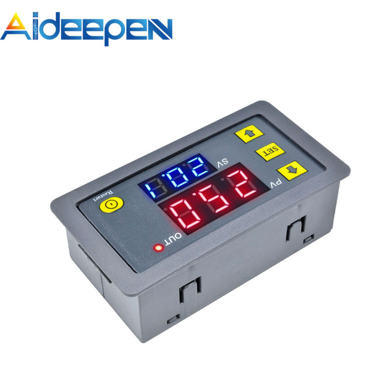 Original Aideepen 12V 10A Cycle Timer Delay Dual Display 0-999 hours ...