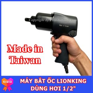 Máy Siết Mở Bulong  Tháo Lắp Ốc  Dùng Hơi Đầu 1/2 Đài Loan - Vỏ Thép Không Gỉ Siêu Bền - Bảo Hành 6 Tháng