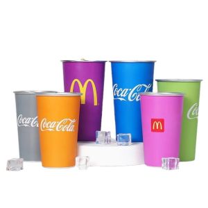 Cốc uống nước đổi màu 380ml cute độc lạ Ly uống cà phê nước đá lạnh Làm từ nhôm lạnh đổi màu lập tức khi gặp nước