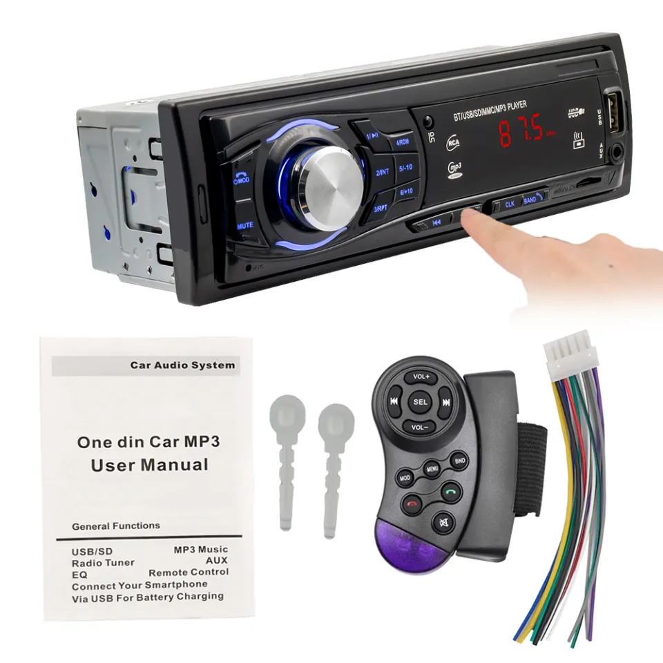 Car Radio 1 Din Auto Parts Headunit Support Bluetooth RCA Audio Subwoofer USB  MP3 Player With Remote Control Car Stereo FM Radio