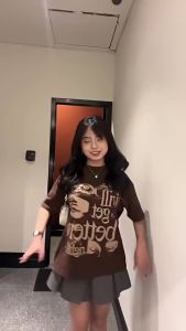 ✅ Moonana womens cool daily trendy Korean style T-shirt adult Girl short sleeve T-shirt slndxmo060 .C