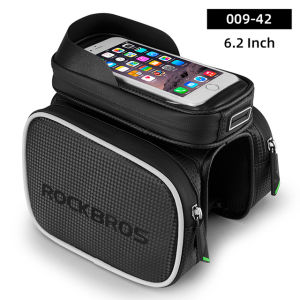 ROCKBROS Cycling Bike Top Tube Bag Rainproof MTB Bicycle Frame Front Head Cell Phone Touch Screen Bag Pannier Bike Accessories Two Size