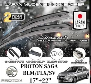 🔥WIPER🔥 Japan Silicone Wiper (17+22) For PROTON SAGA BLM/FLX/SV