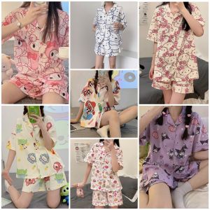 Đồ ngủ nữ pijama mặc nhà bộ ngủ hoạt hình cộc tay quần đùi mùa hè dễ thương