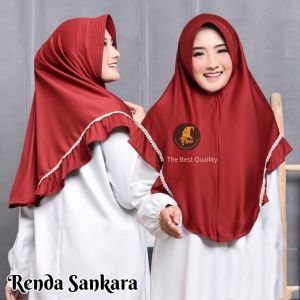 Jilbab Pinguin Renda Bawah Jersey Serena Viral ( Renda Sankara)