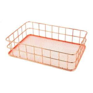 Large Mesh Desktop Basket Organizers With Sturdy Metal Base Storage Bin For Kitchen Office Home Storage
