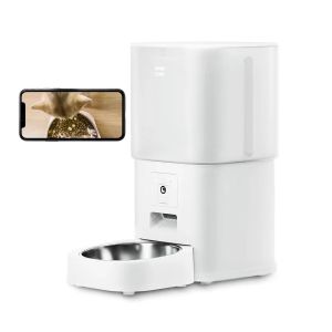 HHOLOVE 6L Smart Wi-Fi Pet Feeder with Automatic Camera Visibility Food Bowl For Cats Dogs Pet Dry Food Dispenser Remote Control Via APP