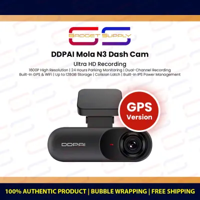DDPAI Mola N3 / N3 Pro Dash Cam [1600P HD Resolution | Wide Dynamic Range | Built-In GPS] - Original DDPAI Malaysia