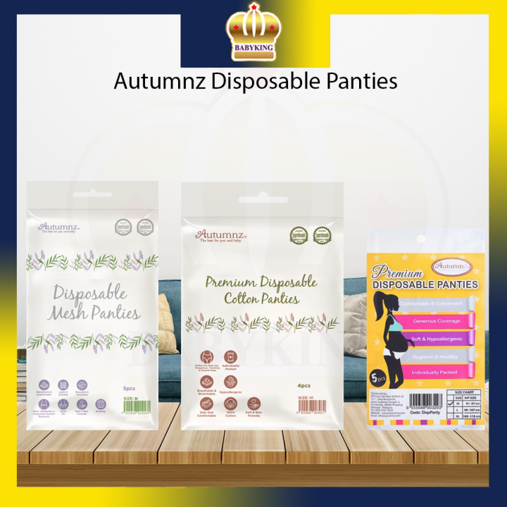 Autumnz - Premium Disposable Cotton Panties (4pcs/pack) *M / L