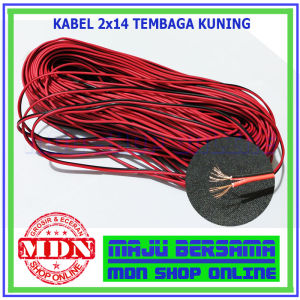 Kabel 2X14 Serabut Tembaga- Warna Merah-Hitam Jual Ecer Per 5 Meter