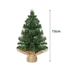 OWNNEW 15/20/30 cm Cây thông Noel nhân tạo. Nhựa Xanh lá cây Tự làm đồ trang trí nhỏ để bàn Mini Cây thông giả để bàn