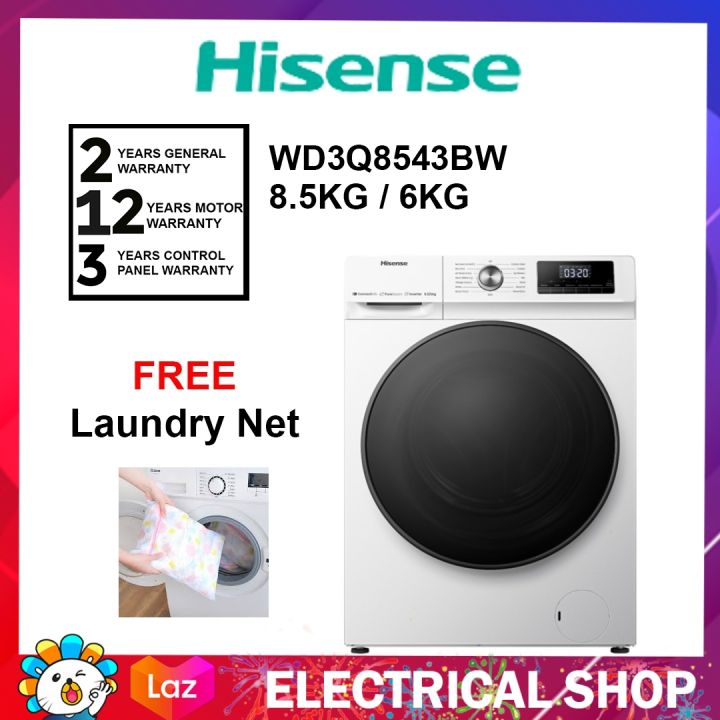 Hisense (8.5KG Washer / 6KG Dryer) Front Load Washer And Dryer ...