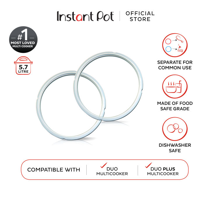 Instant Pot Twin Pack Clear Sealing Rings (6 QT Lazada