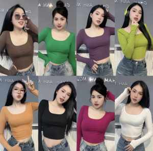 Set đồ bộ ủ kem thun gân đũa quần ống rộng kèm áo tay dài xỏ ngón lai bầu đồ ủ kem đồ mặc nhà