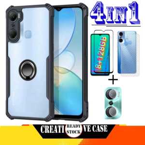 PROMO PAKET 4 INC 1 CASE INFINIX SMART 8 2023 / ZERO 5G 2023 / HOT 30 / SMART 7 / HOT 30I / HOT 20 5G / HOT 12 PRO/NFC 2022 Ultra Slim Shockproof Transparent Premium Softcase Anti Fall CINCIN RINKG