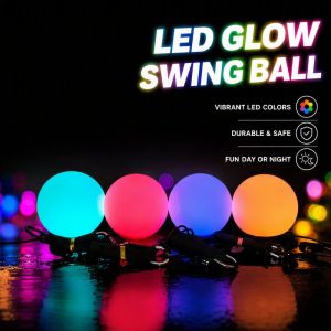 Led Spinning Glow Ball Rainbow Strobe Light Up Toy Battery Powered Party Play Home