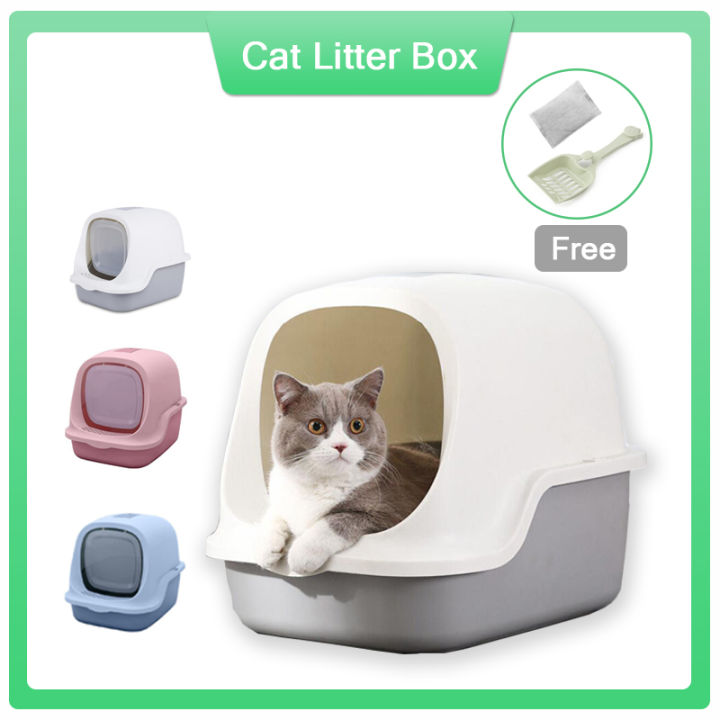 Kucing kucing extra jumbo pintu otomatis terbuka Tempat Pasir Cat