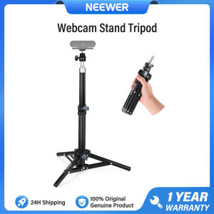 NEEWER ขาตั้งกล้องเว็บแคมสำหรับโต๊ะทำงาน ขาตั้งกล้องตั้งโต๊ะขนาดเล็กพร้อมที่วางโทรศัพท์ ST45B