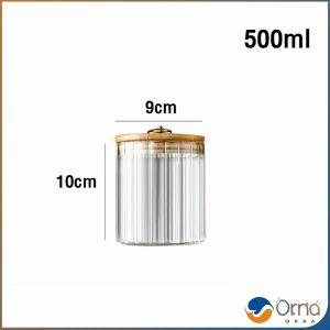 Orna ขวดแก้วปิดผนึก ป้องกันความชื้น มีหลายขนาด แก้วบอโรซิลิเกตสูง storage jar