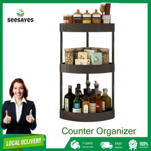 Corner Shelf 3-Tier Organizer Rustic Iron Storage Rack for Kitchen Counter & Bathroom Vanity Space Saving Spice Makeup