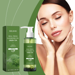 EELHOE Green Tea Cleansing Oil Refreshing Oil Control Soothing Skin Exfoliation Moisturizing Face Makeup Remover Oil Skin Care Makeup Removal Oil for Face Purifying Pores Shrinking Refreshing Non Irritating Cleansing Oil Remove Blackhead Soothing Skin Oil