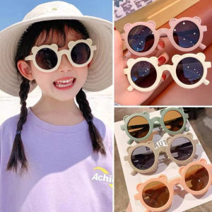 LAZADY Childrens Sunglasses Anti UV Cartoon bear Cute Baby Fashion Boys and Girls Modeling Sunshade Glasses Round Eye glasses