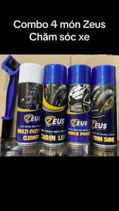 Chai Xịt Phủ Bóng Sơn Xe Máy Ô Tô Dàn Áo ZEUS 400ml Tặng Kèm Khăn Làm Mới Dàn Nhựa Bóng