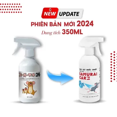 Chai xịt đuổi chuột Samurai Care dung tích 350ml hương bạc hà cho xe hơi xua đuổi chuột hiệu quả và an toàn