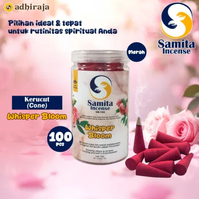 Dupa/ hio kerucut/ tumpeng Samita 100 pcs Whisper Bloom merah