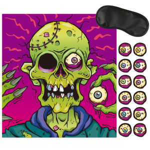≮927≯ Cross-border Halloween sticker game set poster photo props blindfold props interactive party decorations – wholesale from the manufacturer