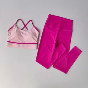 Womens Yoga Set Workout Set 2 Piece High Waist Yoga Leggings Sports Bra Gym Suit Activewear Sports Fitness Set Sports Suit2026