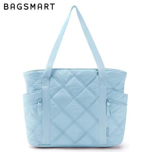 【LOCAL STOCK】BAGSMART Puffer Tote Bag Travel Waterproof Shoulder Bag Lightweight Large Capacity Gym Bag