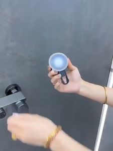 Adjustable No-drill Shower Head Holder with Strong Suction Cup and Hook for Shower Room Use