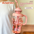 HANGDIAN Stylish High-Capacity Ice Cream Tumbler with Straw and Handle - Perfect for Summer Drinks and On-the-Go Use. 